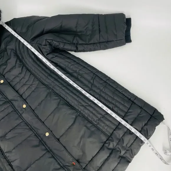 CATHERINE’S - Plus Size Faux Fur Trim Winter Coat - Black 2x - Picture 8 of 9